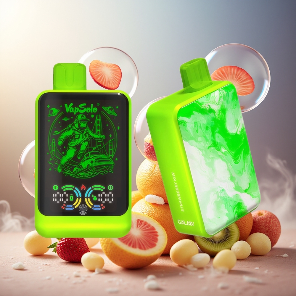Partihandel Sverige VapSolo GALAXY 30000 Puffs 850Mah Typ-C Jordgubb Kiwi