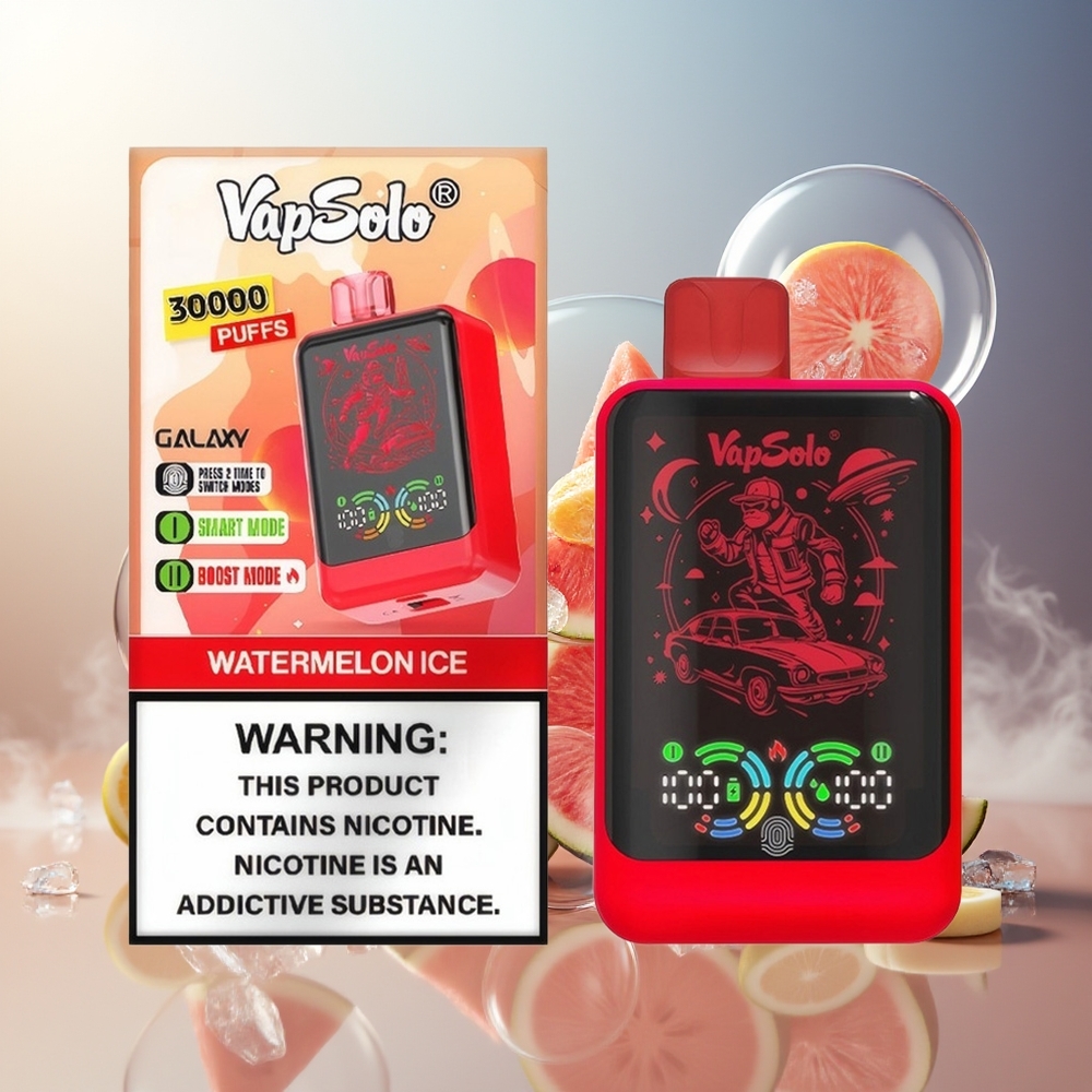 Partihandel Sverige VapSolo GALAXY 30000 Puffs 850mAh Typ-C Vattenmelon Is