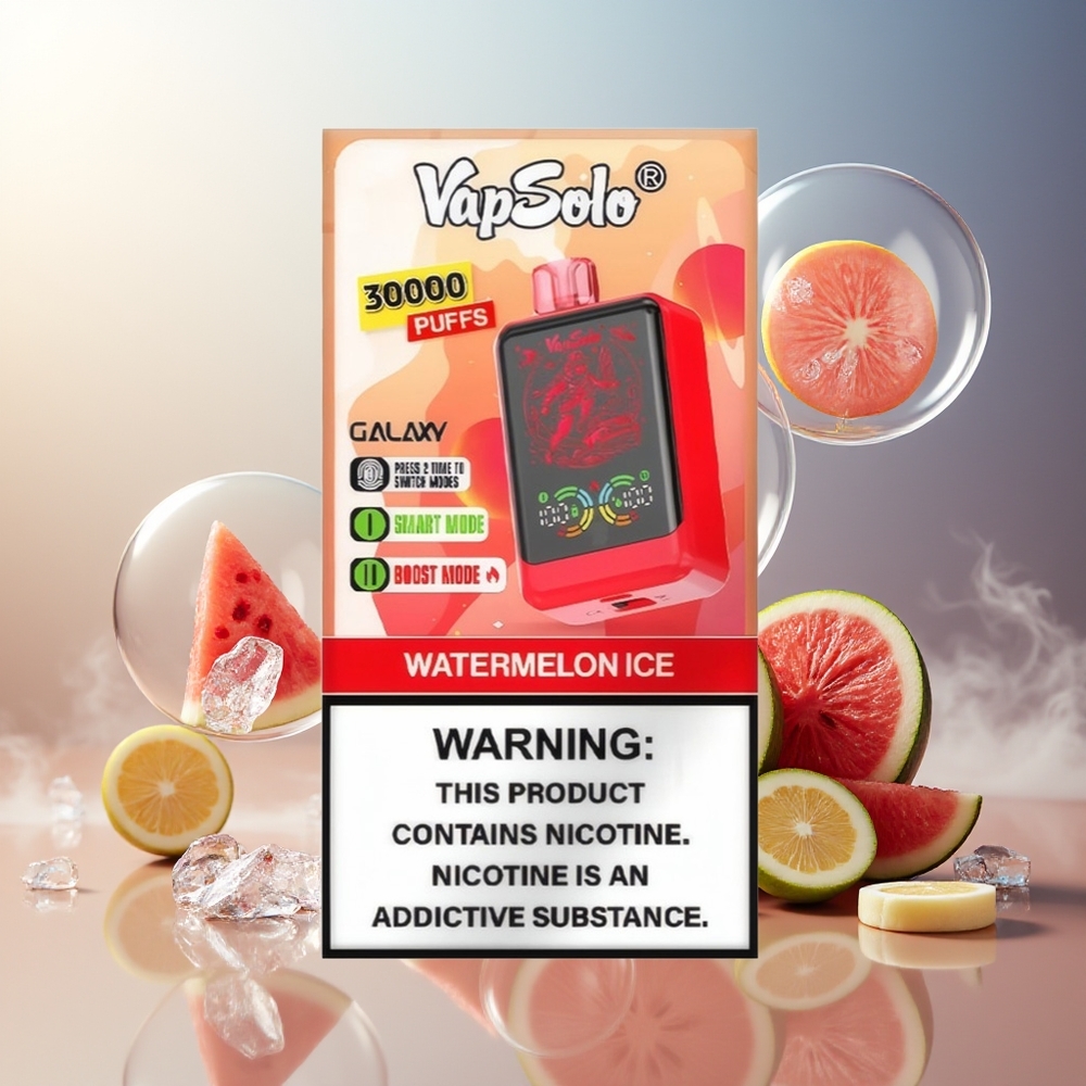 Partihandel Sverige VapSolo GALAXY 30000 Puffs 850mAh Typ-C Vattenmelon Is