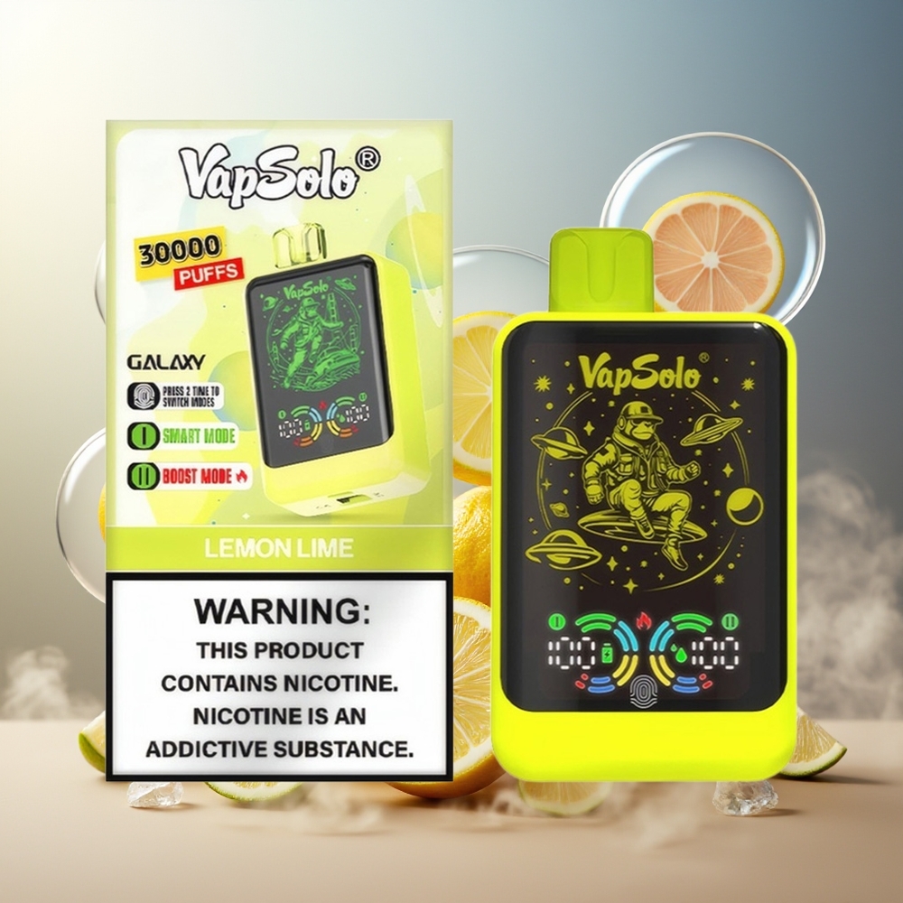 Partihandel Sverige VapSolo GALAXY 30000 Puffs Citron Lime 40ml 850mAh Typ-C