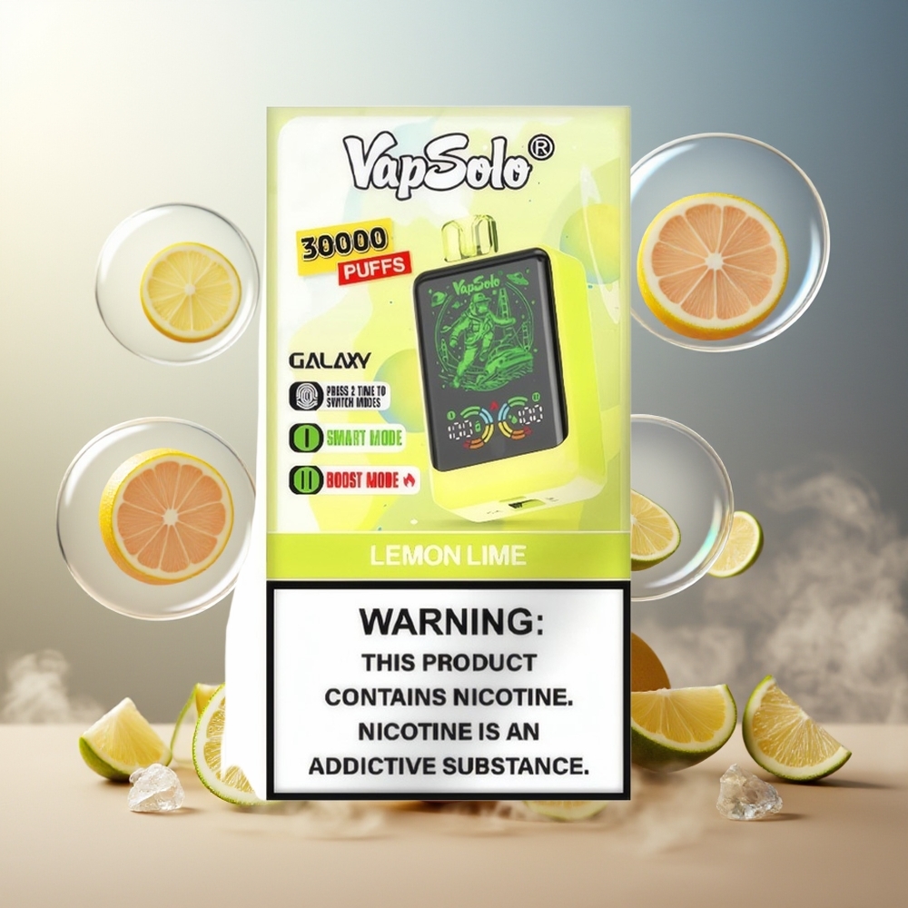 Partihandel Sverige VapSolo GALAXY 30000 Puffs Citron Lime 40ml 850mAh Typ-C