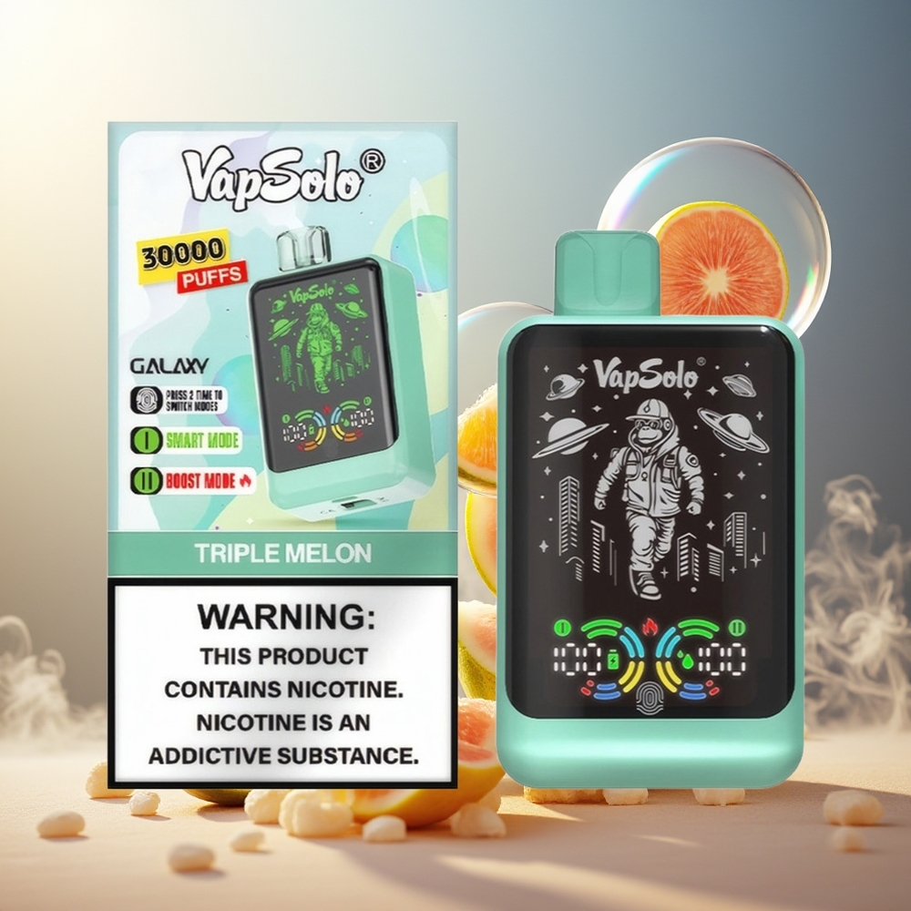 Partihandel Sverige VapSolo GALAXY 30000 Puffs Engångs Vape Trippel Melon 40ml 850mAh