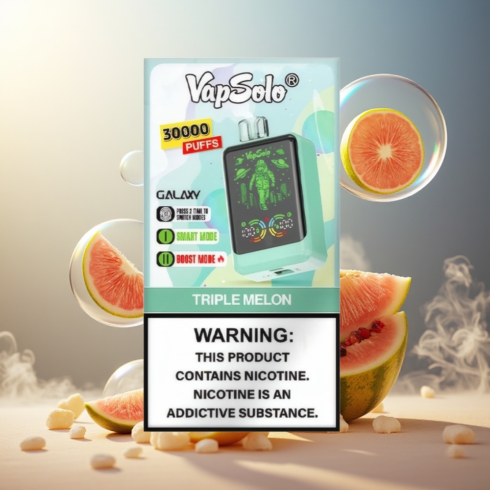 Partihandel Sverige VapSolo GALAXY 30000 Puffs Engångs Vape Trippel Melon 40ml 850mAh