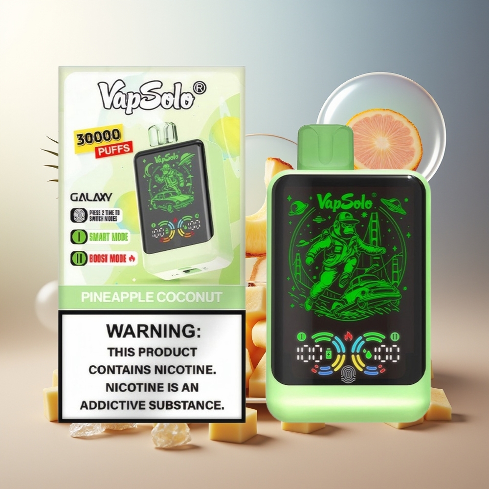 Partihandel Sverige VapSolo GALAXY 30000 Puffs Engångsvape Ananas Kokos 40ml 850mAh Type-C