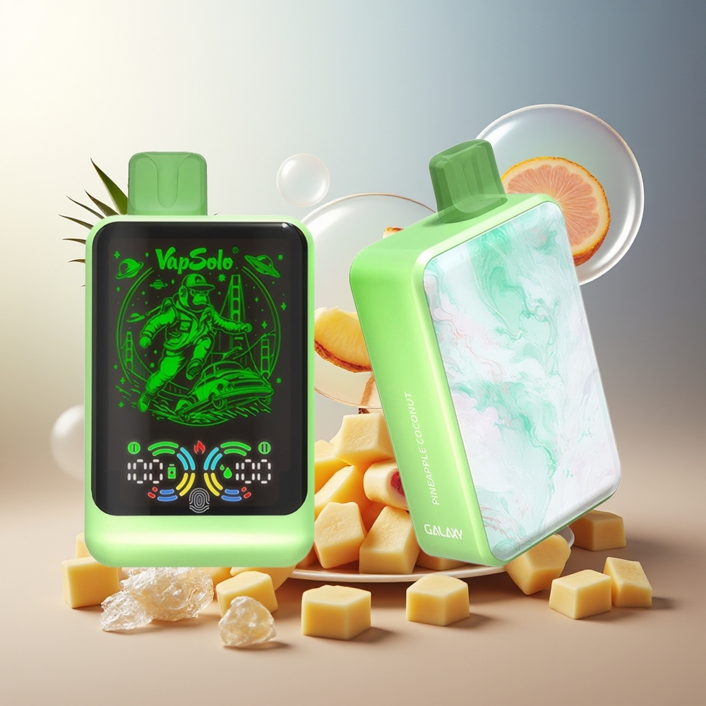 Partihandel Sverige VapSolo GALAXY 30000 Puffs Engångsvape Ananas Kokos 40ml 850mAh Type-C