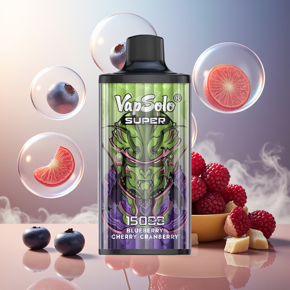 Partihandel Sverige VapSolo Super 15000 Puffs 850mah Blåbär Körsbär Tranbär