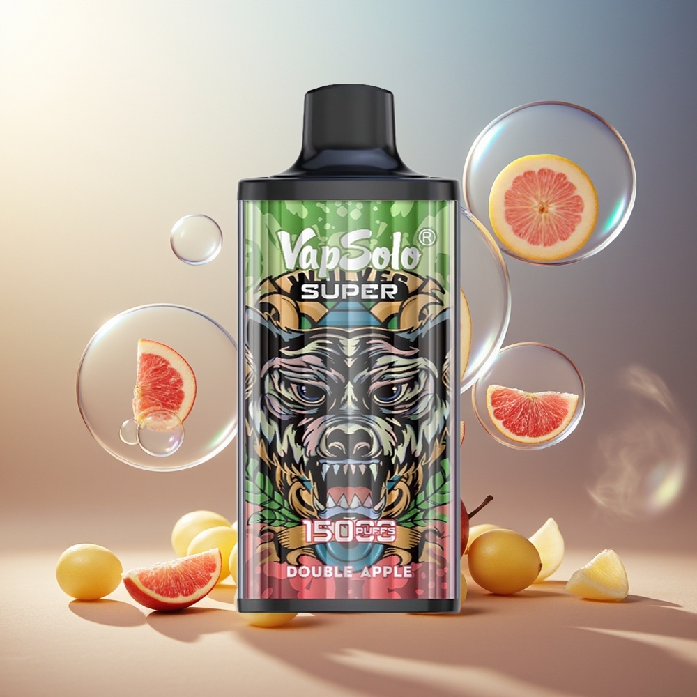 Partihandel Sverige VapSolo Super 15000 Puffs Dubbel Äpple 40ml 850mah Type-C