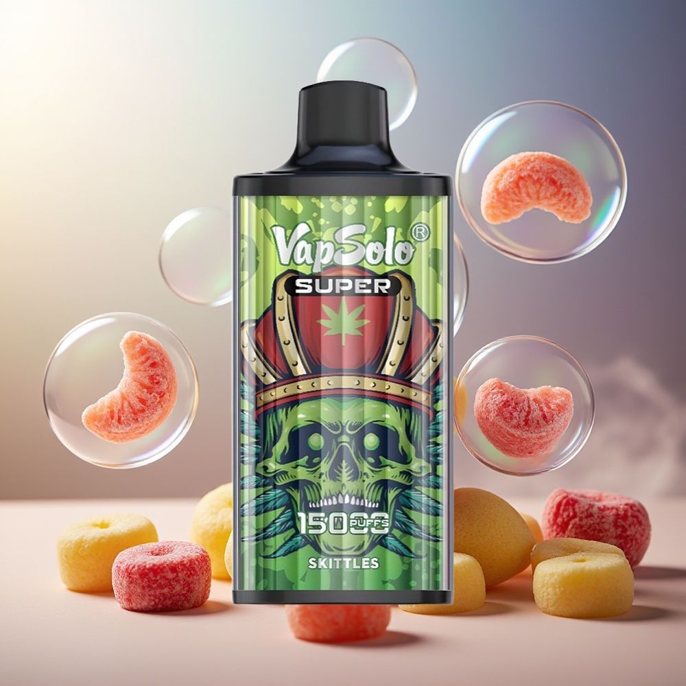 Partihandel Sverige VapSolo Super 15000 Puffs Engångs Vape Regnbåge 40ml 850mah