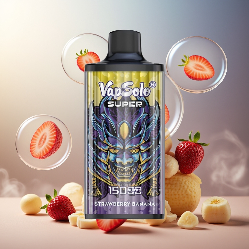 Partihandel Sverige VapSolo Super 15000 Puffs Jordgubb Banan 40ml Type-C 850mah