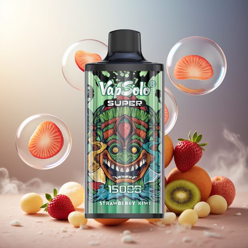Partihandel Sverige VapSolo Super 15000 Puffs Jordgubb Kiwi 40ml 850mah Type-C