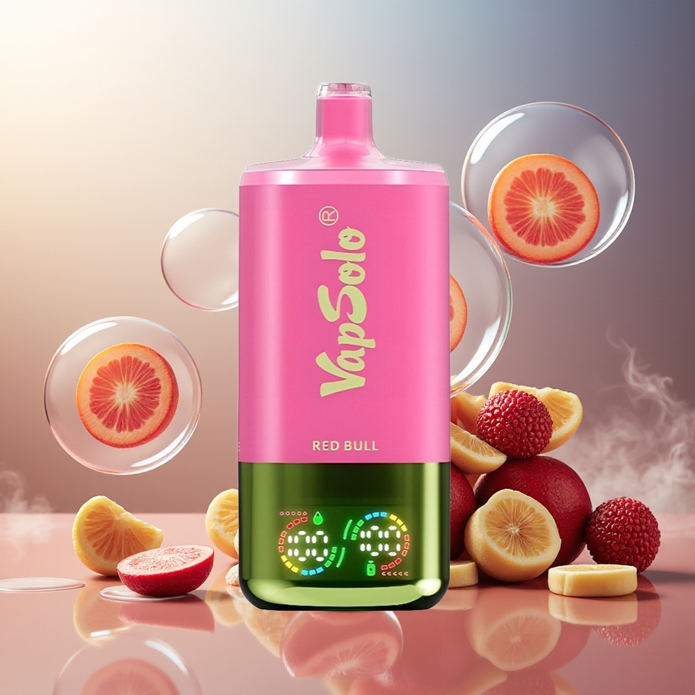 Partihandel Sverige VapSolo Tripe 30000 Puffs 40ml 3 Tankar Röd Tjur