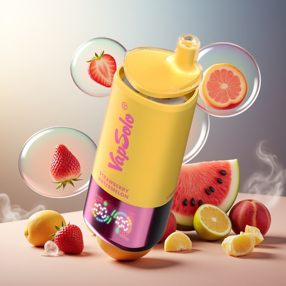 Partihandel Sverige VapSolo Tripe 30000 Puffs 40ml Jordgubb Vattenmelon & Citron Persika Typ-C