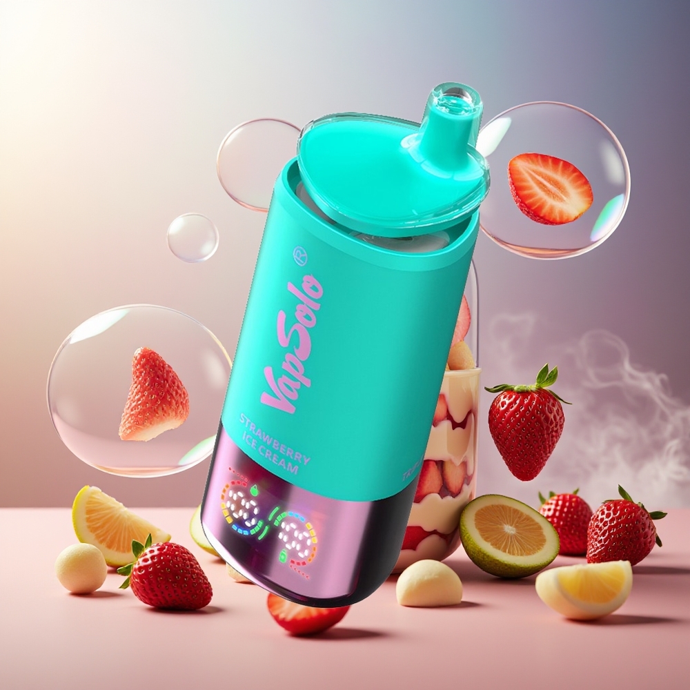 Partihandel Sverige VapSolo Tripe 30000 Puffs Jordgubbglass 40ml Typ-C 3 Tankar