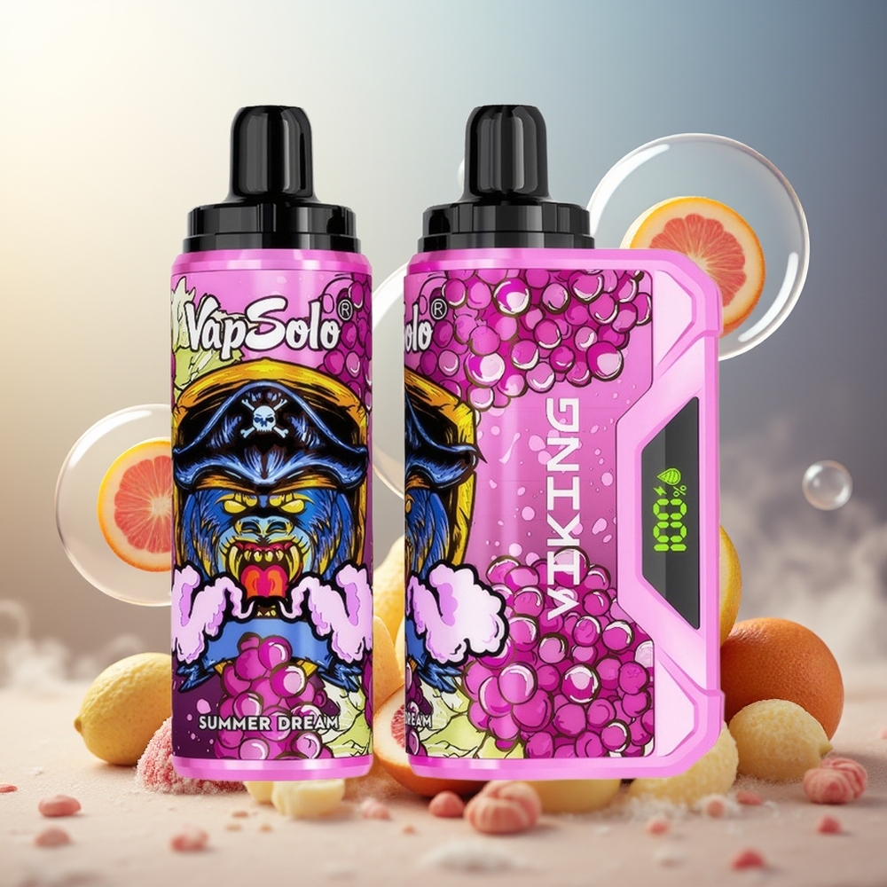 Partihandel Sverige VapSolo VIKING 12000 Puffs 22ml SommarDröm Typ-C LED