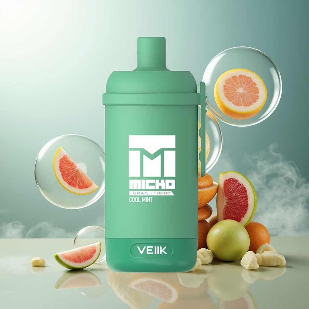 Partihandel Sverige VEIIK MICKO GRAIL 10000 Puffs Engångsvape Svalmynta 1.0ohm Mesh 600mAh