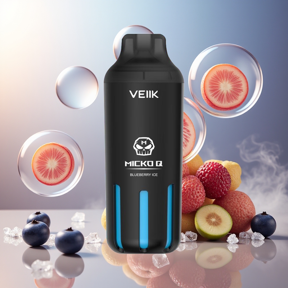 Partihandel Sverige VEIIK MICKO Q 5500 15ml 1.0ohm Blåbär Is