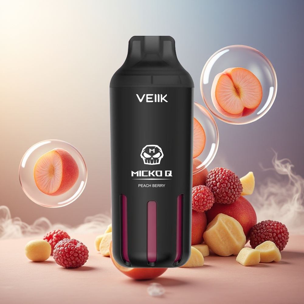 Partihandel Sverige VEIIK MICKO Q 5500 15ml 1.0ohm Persika Bär