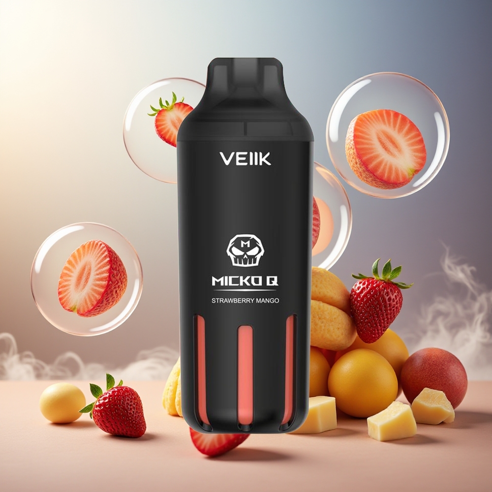 Partihandel Sverige VEIIK MICKO Q 5500 15ml Jordgubb Mango 1.0ohm