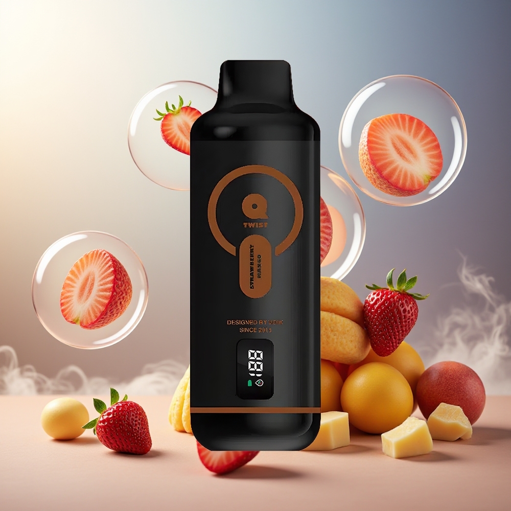Partihandel Sverige VEIIK MICKO Q TWIST 12000 Puffs Engångs Vape Jordgubb Mango 50mg/ml 600mAh