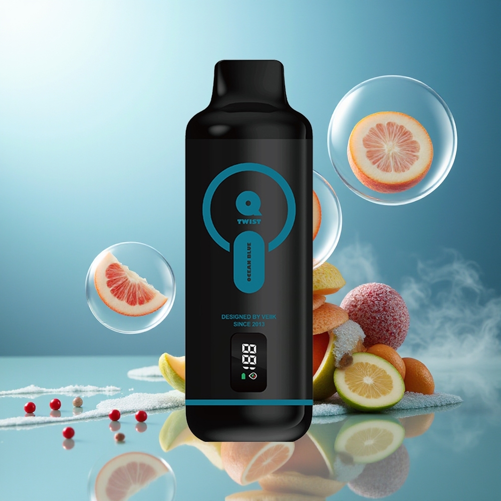 Partihandel Sverige VEIIK MICKO Q TWIST 12000 Puffs Havsblå 1.1ohm Mesh Coil 600mAh