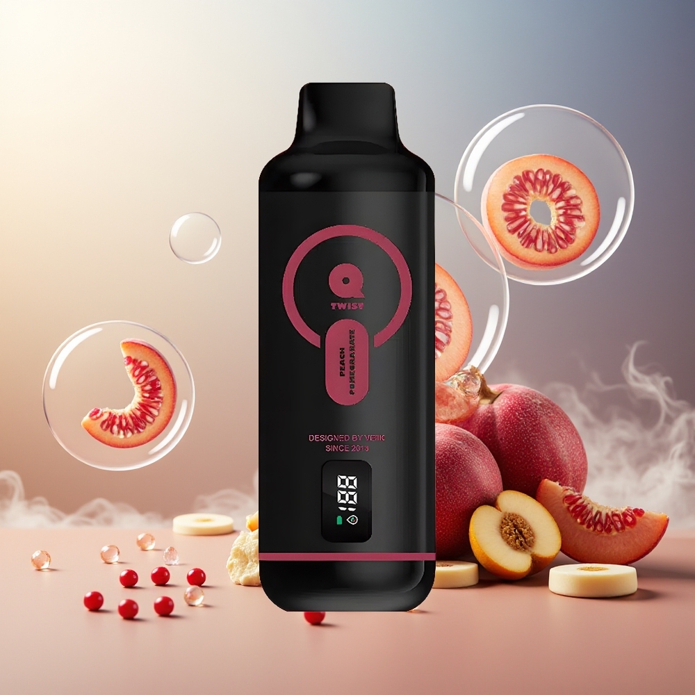 Partihandel Sverige VEIIK MICKO Q TWIST 12000 Puffs Persika Granatäpple 50mg/ml Salt Nic 1.1ohm Mesh Coil
