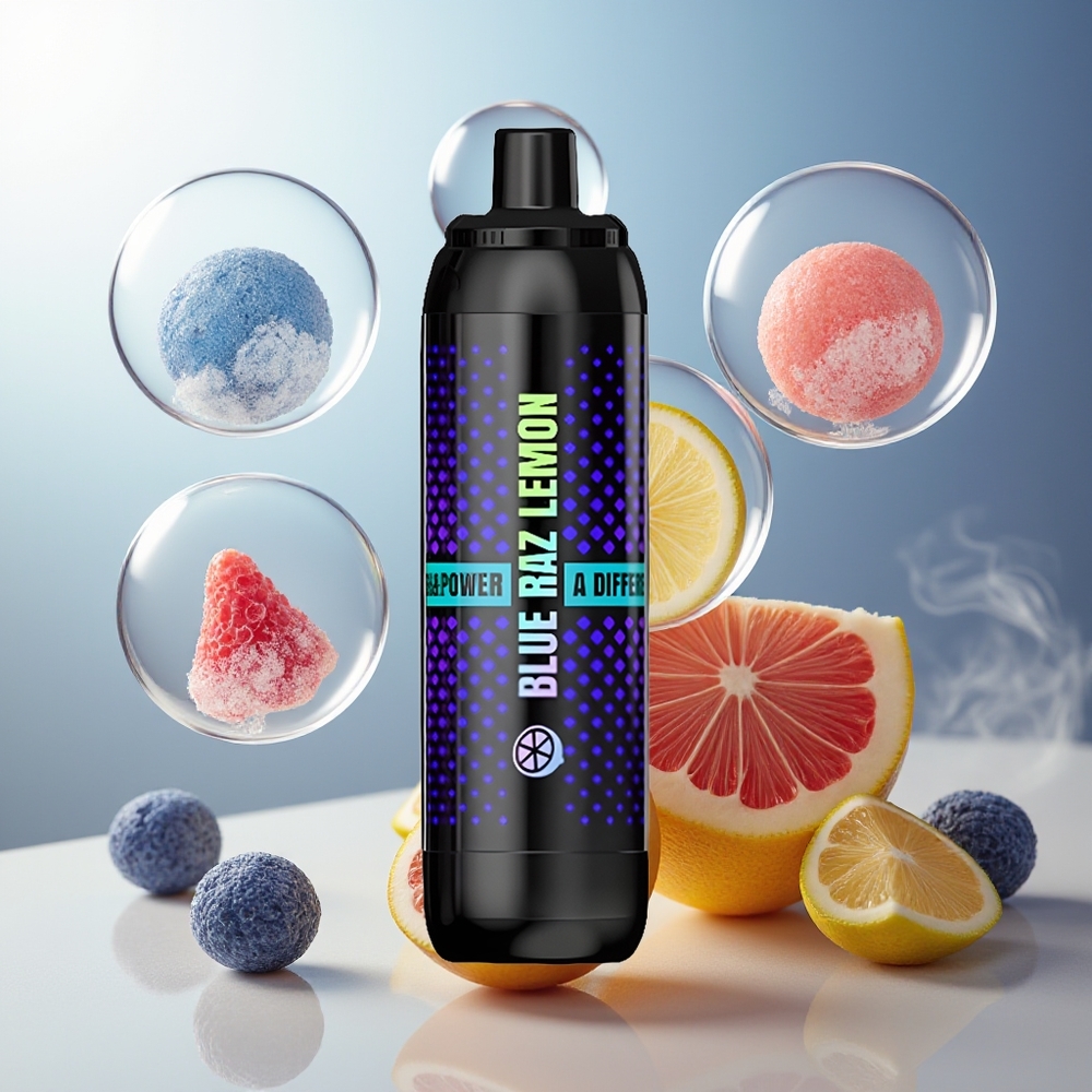 Partihandel Sverige VEIIK NIGHT ELF 25000 PUFFS Blå Hallon Citron DTL DUAL MESH 1100mAh Full-Screen