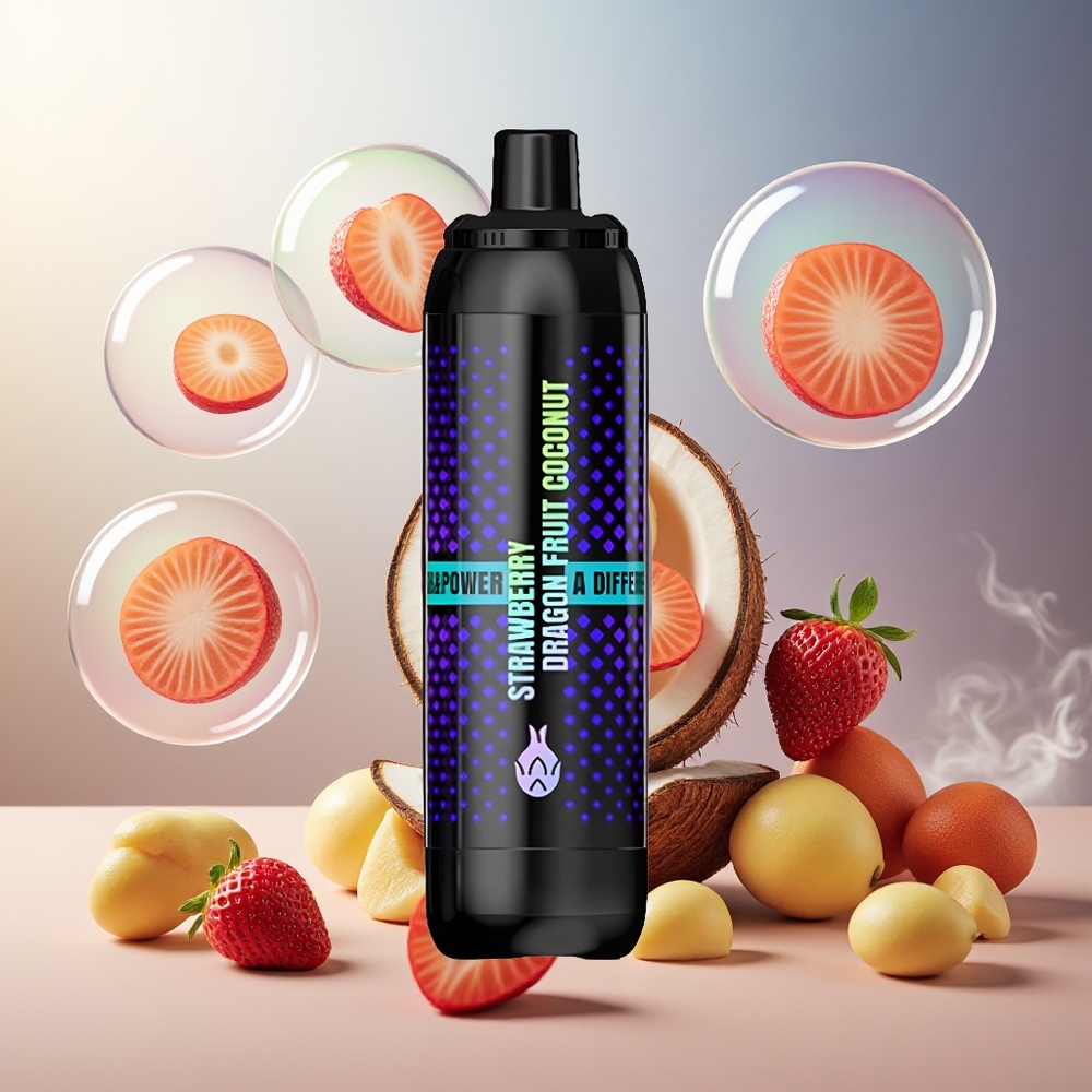 Partihandel Sverige VEIIK NIGHT ELF 25000 PUFFS Jordgubb Drakfrukt Kokosnöt DTL DUAL MESH 1100mAh