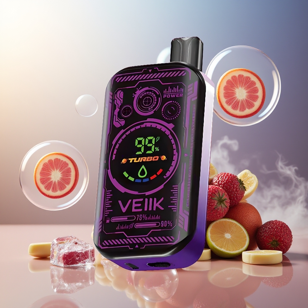 Partihandel Sverige VEIIK SPACE MIST 25000 Puffs Engångsvape Druvis Is 3.35 TFT SUPER SCREEN 20ML