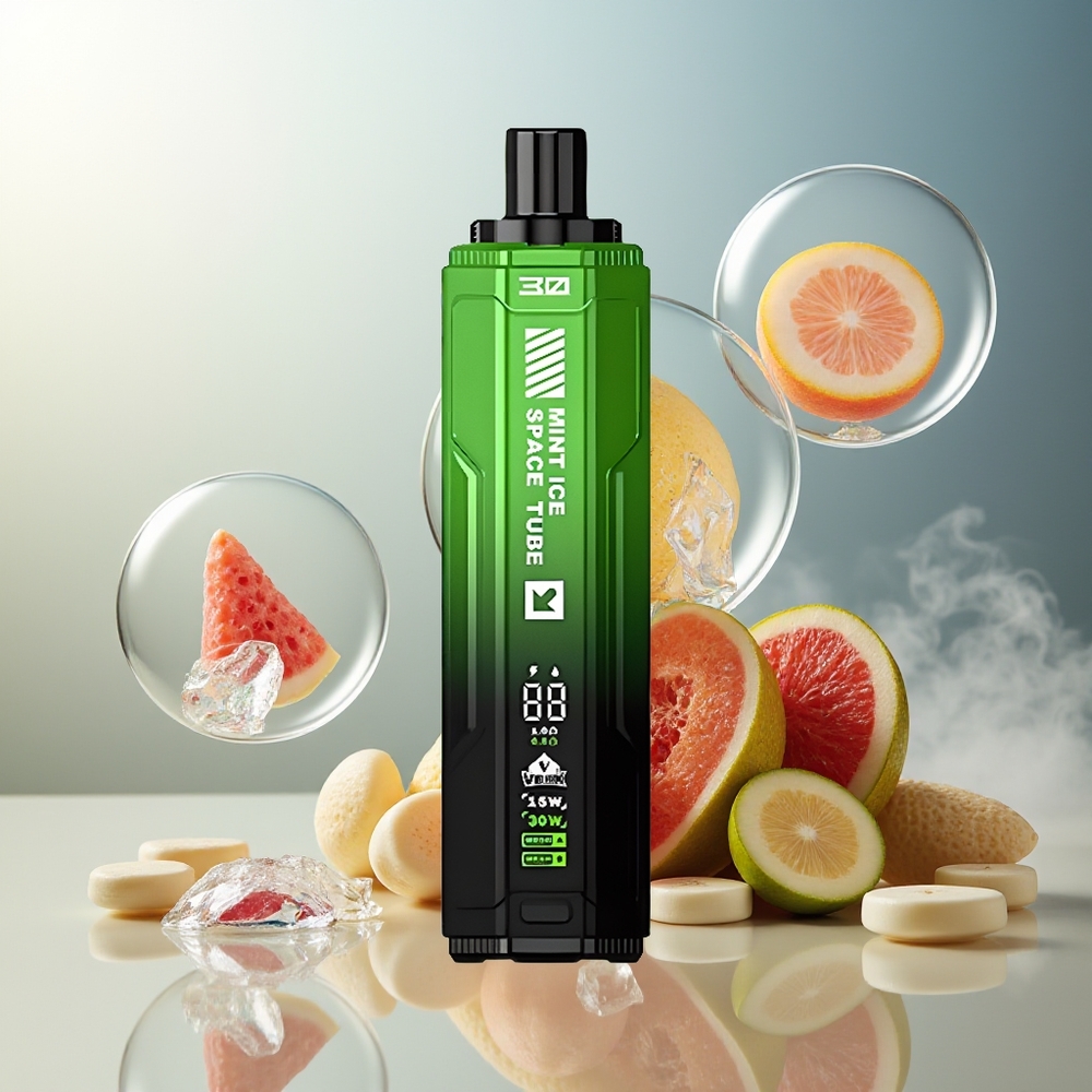 Partihandel Sverige VEIIK SPACE TUBE 20000 Puffar Engångs Vape Mint Is 22ml 850mAh Typ-C Skärm