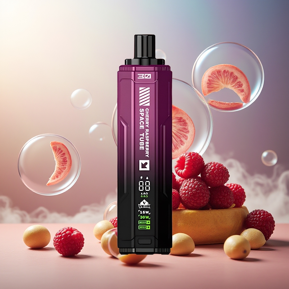 Partihandel Sverige VEIIK SPACE TUBE 20000 Puffs Cherry Hallon 22ml 850mAh Typ-C Skärm