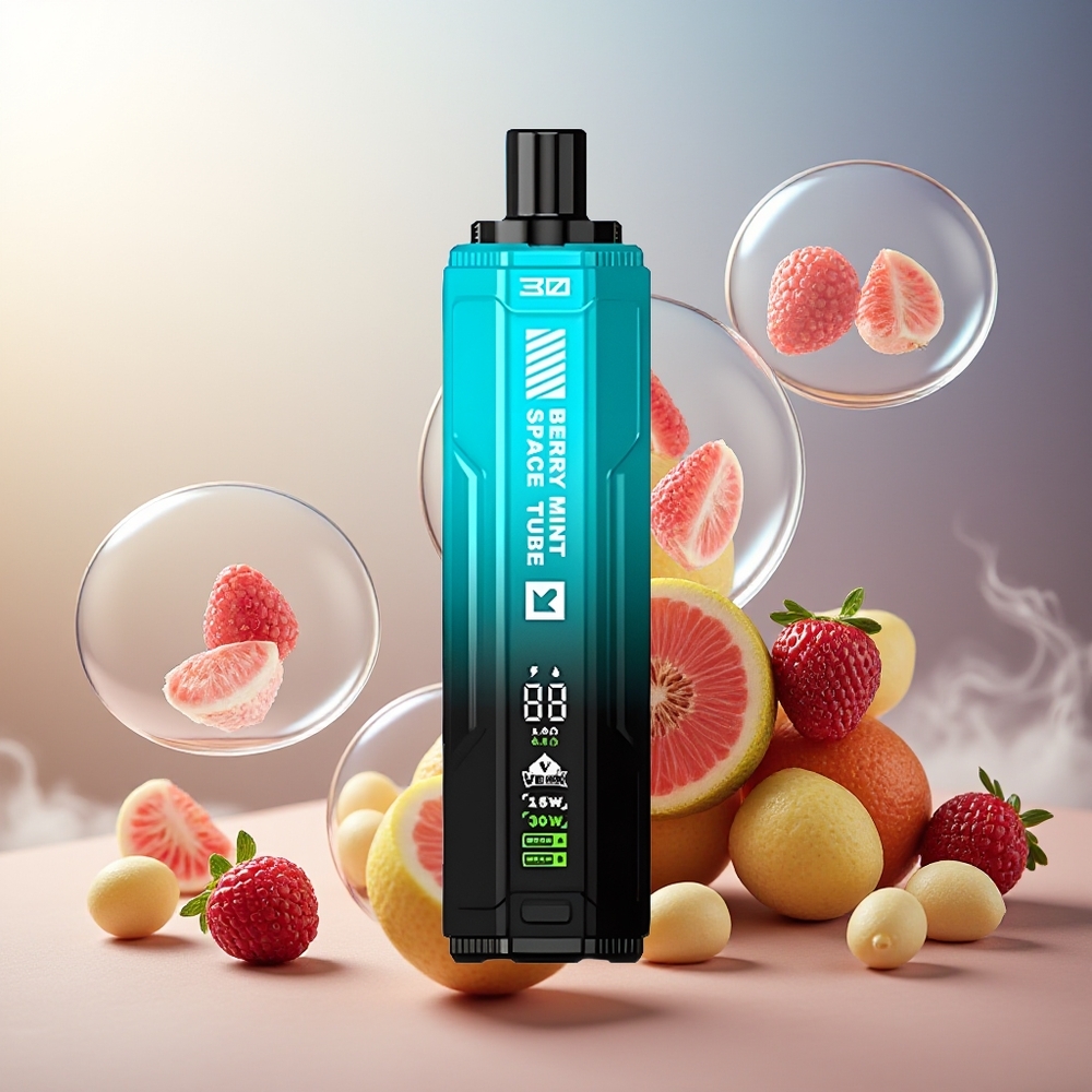 Partihandel Sverige VEIIK SPACE TUBE 20000 Puffs Engångs Vape Bär Mint 22ml 850mAh Typ-C Skärm 0.5/1.0 Ohm Dual Mesh