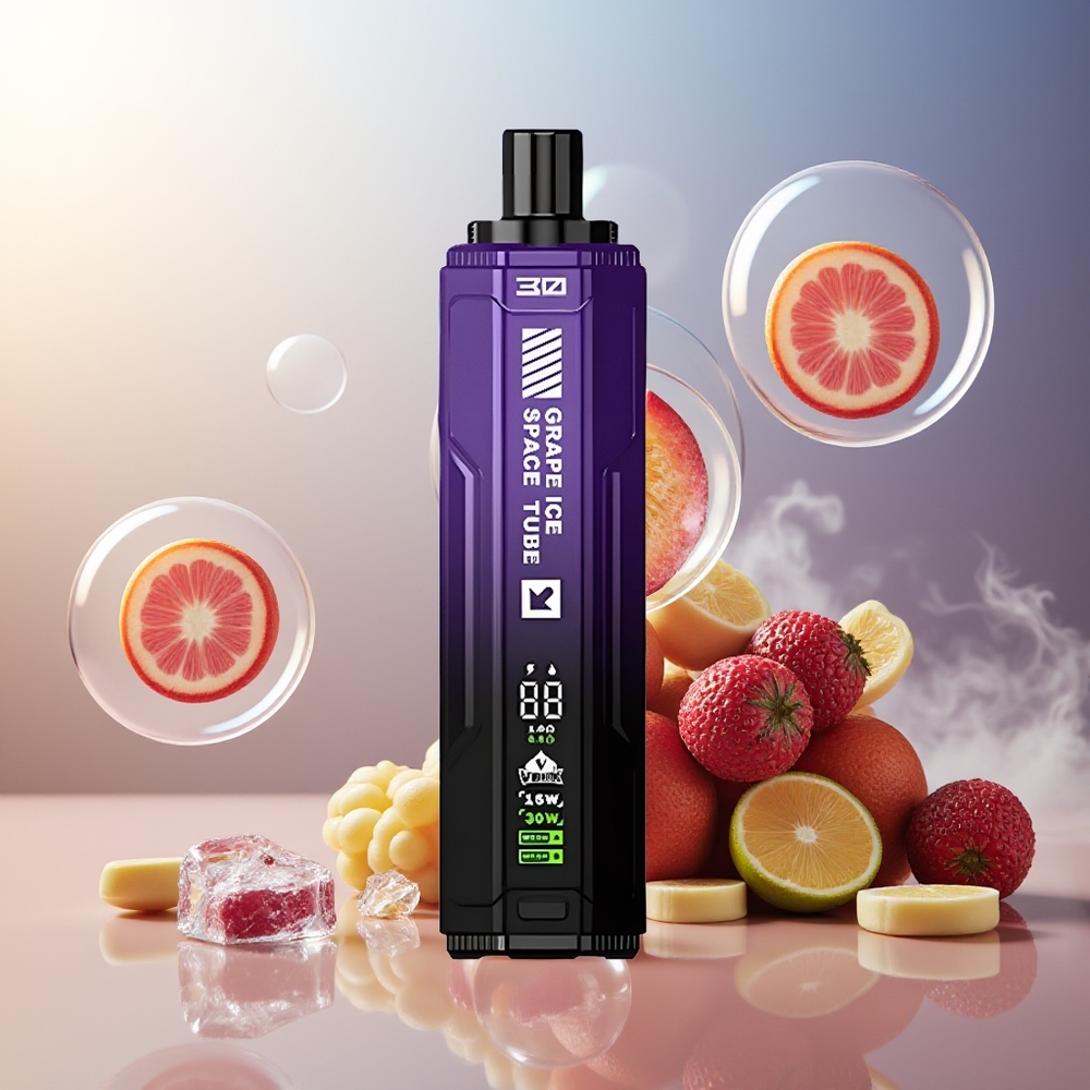 Partihandel Sverige VEIIK SPACE TUBE 20000 Puffs Engångs Vape Vinterns Druva 22ml 850mAh Typ-C Skärm