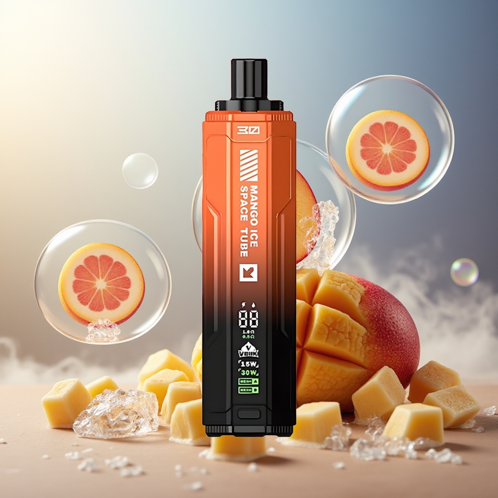Partihandel Sverige VEIIK SPACE TUBE 20000 Puffs Engångsvape Mango Is 22ml 850mAh Typ-C Skärm
