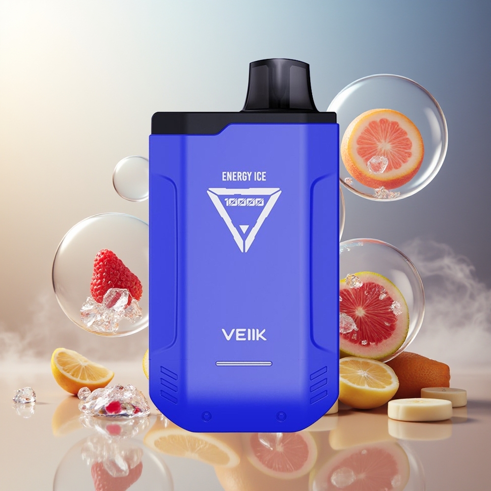 Partihandel Sverige VEIIK X SPACE 10000 Puffs Engångs Vape Energi Is 18ML 500mAh USB-C Mesh