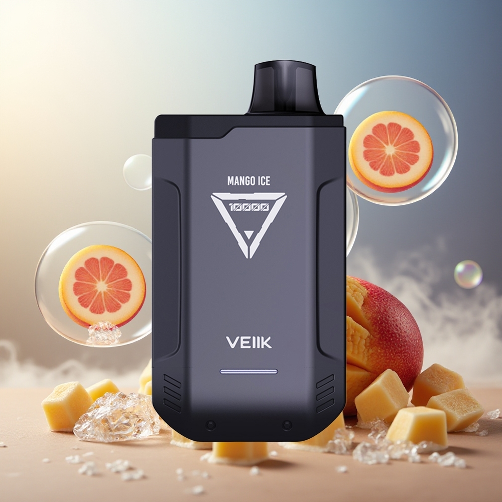 Partihandel Sverige VEIIK X SPACE 10000 Puffs Engångs Vape Mango Is 18ML USB-C
