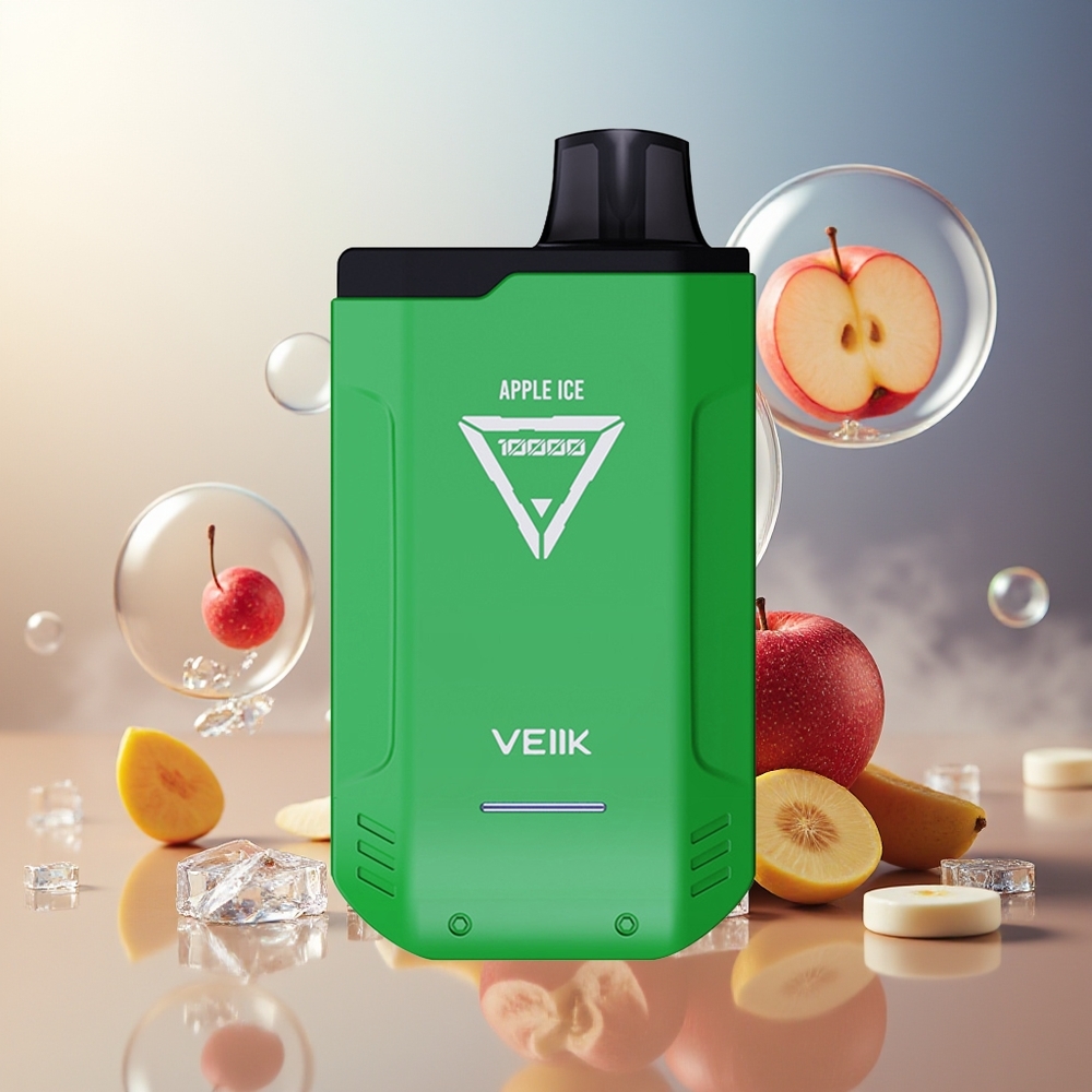 Partihandel Sverige VEIIK X SPACE 10000 Puffs Engångs Vape Äpple Is 18ML USB-C Mesh 1.1ohm