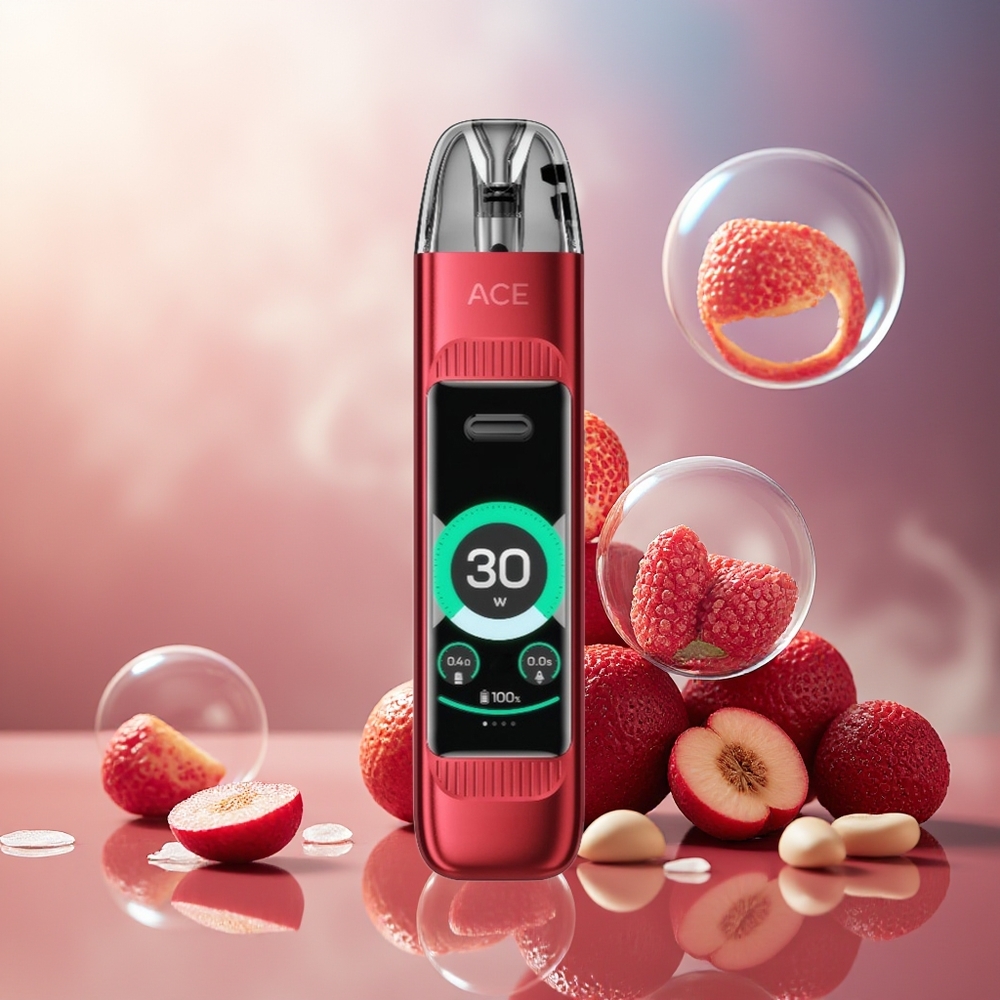 Partihandel Sverige VOZOL ACE MAX 1 Mun 30W 1000mAh 2mL Röd Rubin