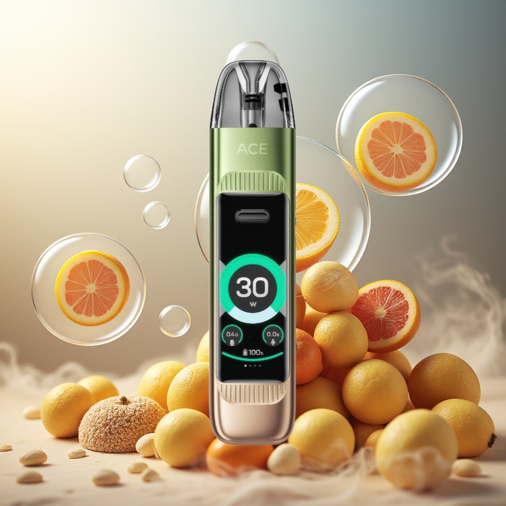 Partihandel Sverige VOZOL ACE MAX Engångs Ecig 1000mAh USB-C Ängsguld 2mL
