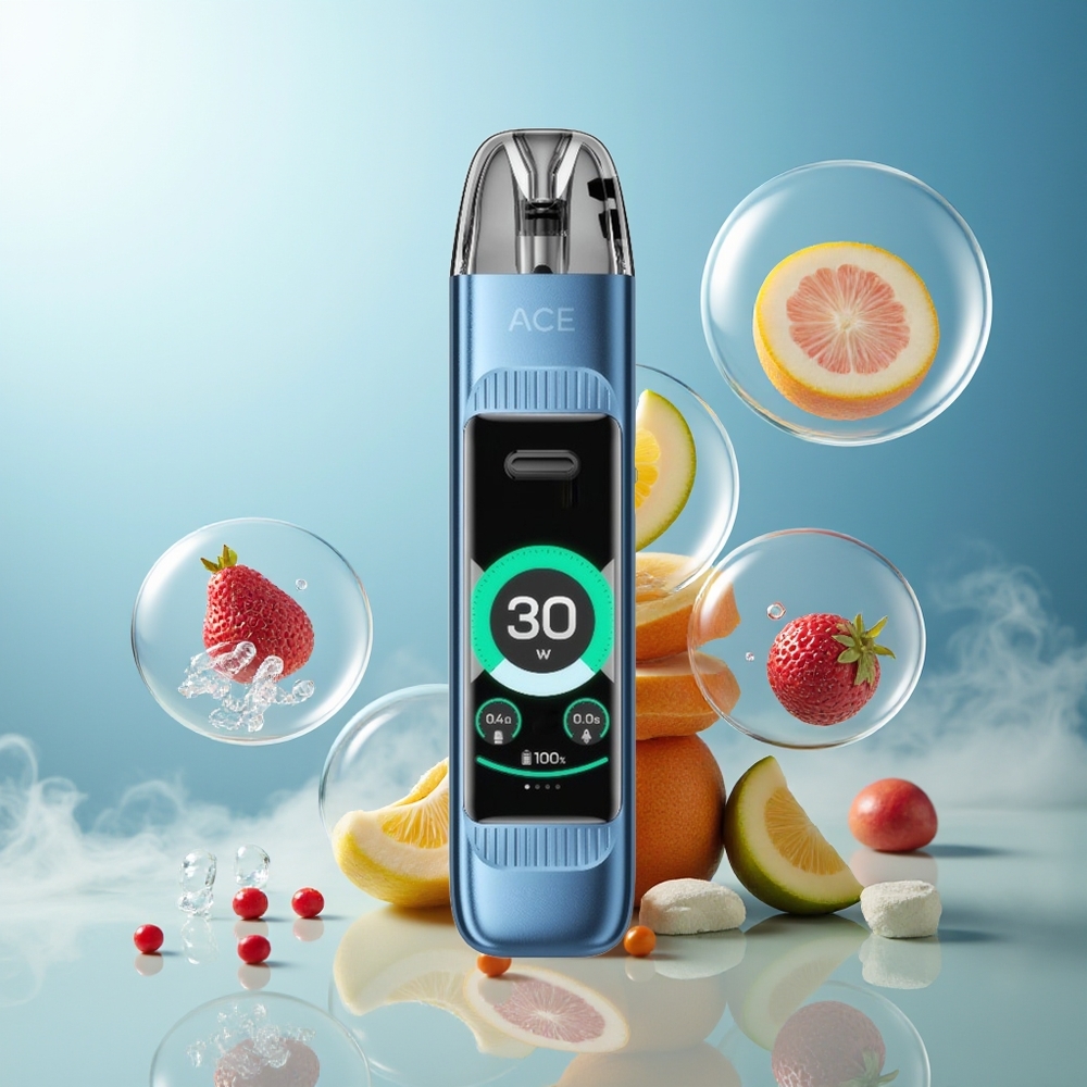 Partihandel Sverige VOZOL ACE MAX Engångs Vape 30W 1000mAh 2mL Himmelblå