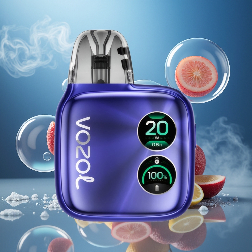 Partihandel Sverige VOZOL ACE Pro Engångs 2 mun Dual Screen 1400mAh Skymningsblå