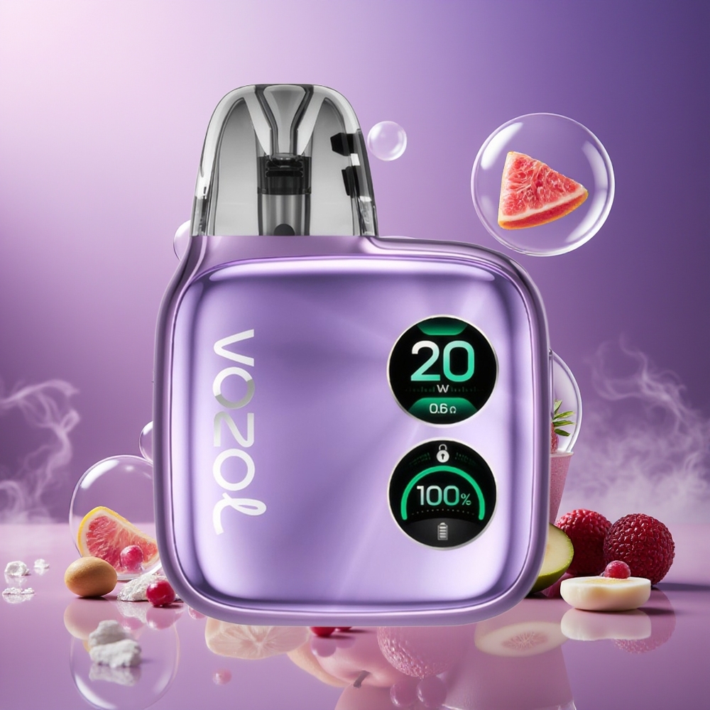 Partihandel Sverige VOZOL ACE Pro Engångs Vape Månskenslila 1.47'' Dual Screen 1400mAh 2mL