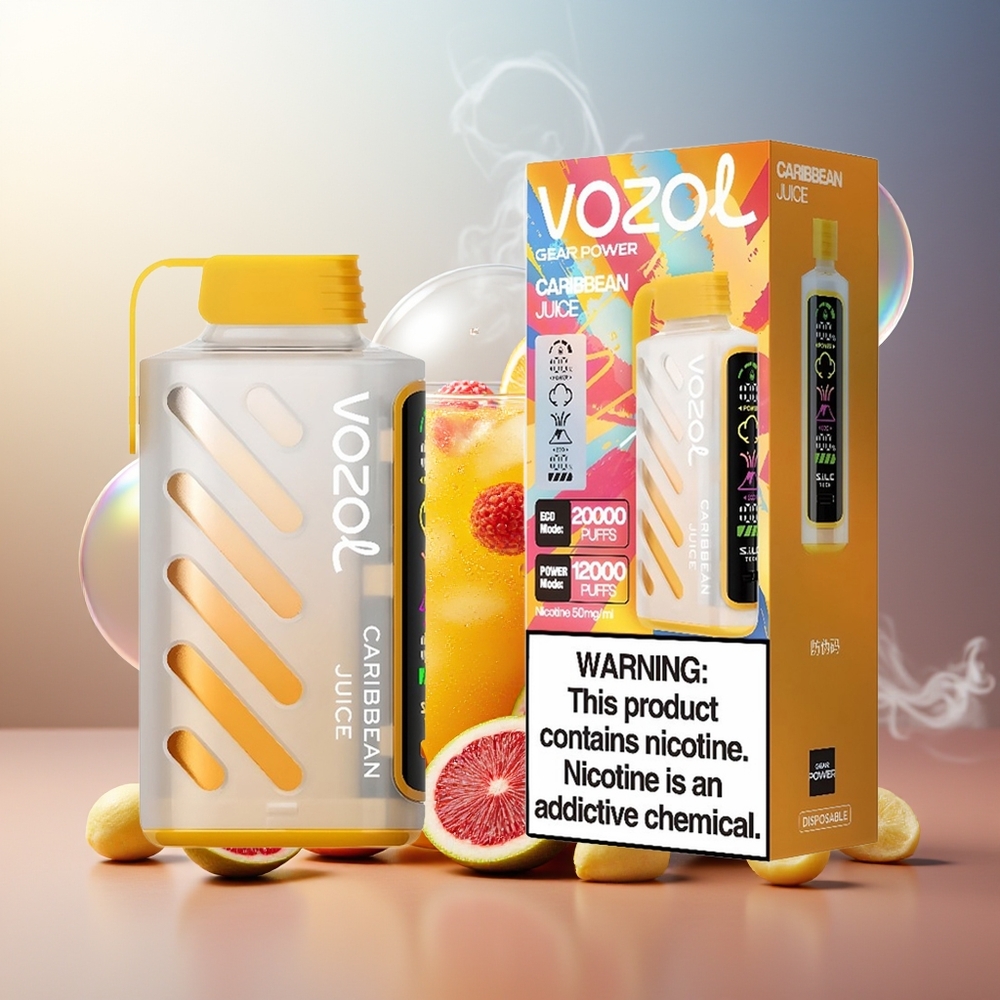 Partihandel Sverige VOZOL Gear Power 20000 Puffs Caribbean Juice Dual Mesh Coil 20mL