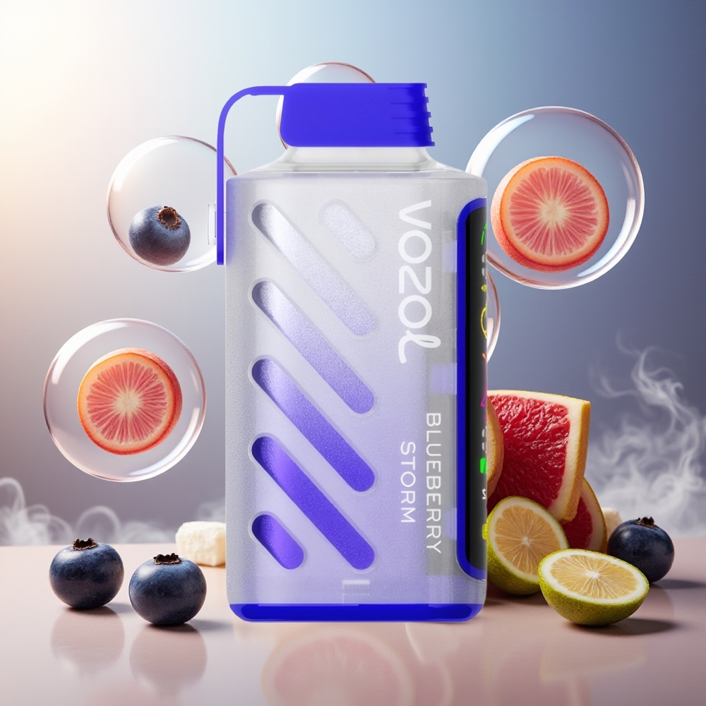 Partihandel Sverige VOZOL Gear Power 20000 Puffs Dual Mesh Coil 20mL Blåbär Storm