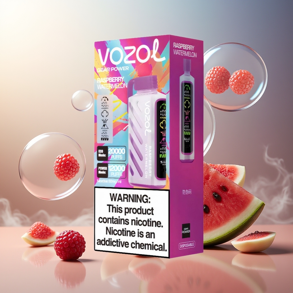 Partihandel Sverige VOZOL Gear Power 20000 Puffs Dual Mesh Hallon Vattenmelon