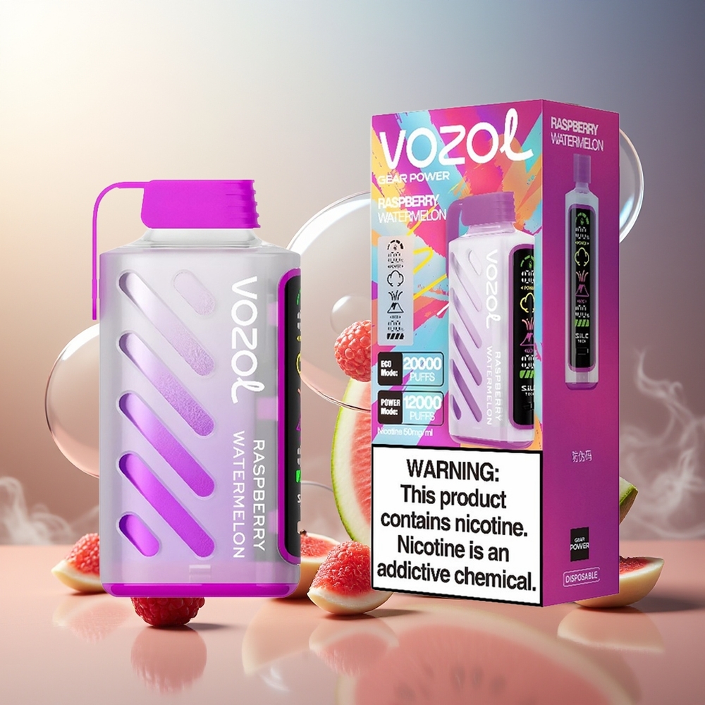 Partihandel Sverige VOZOL Gear Power 20000 Puffs Dual Mesh Hallon Vattenmelon