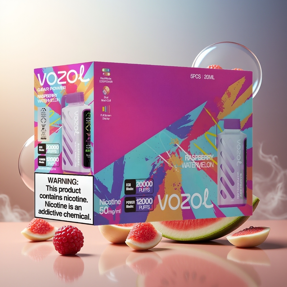 Partihandel Sverige VOZOL Gear Power 20000 Puffs Dual Mesh Hallon Vattenmelon