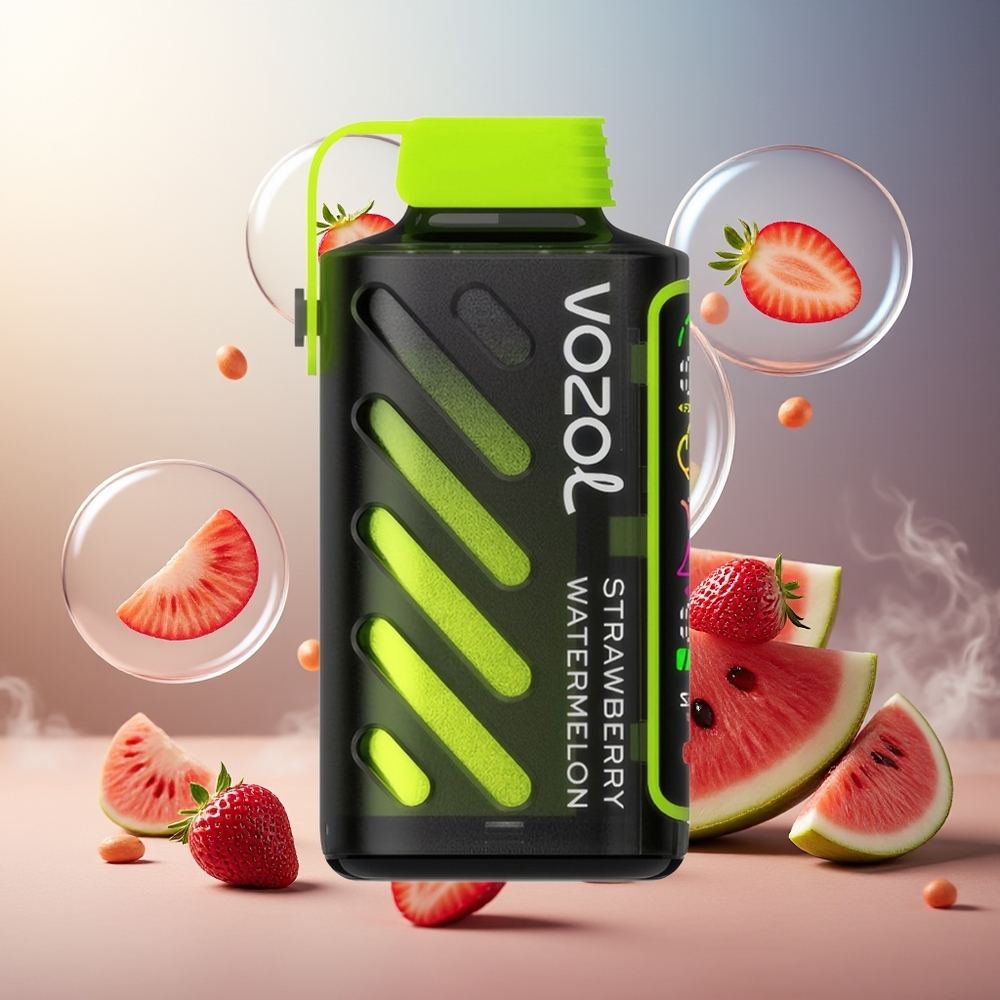 Partihandel Sverige VOZOL Gear Power 20000 Puffs Dual Mesh Jordgubb Vattenmelon