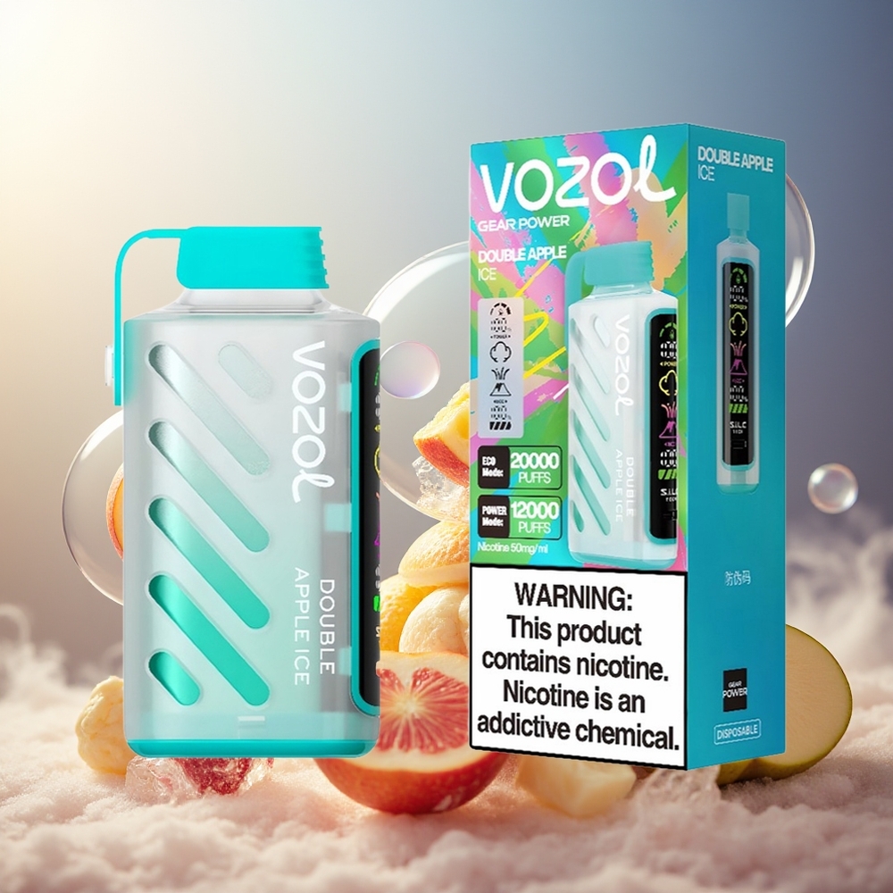 Partihandel Sverige VOZOL Gear Power 20000 Puffs Dubbel Äpple Is