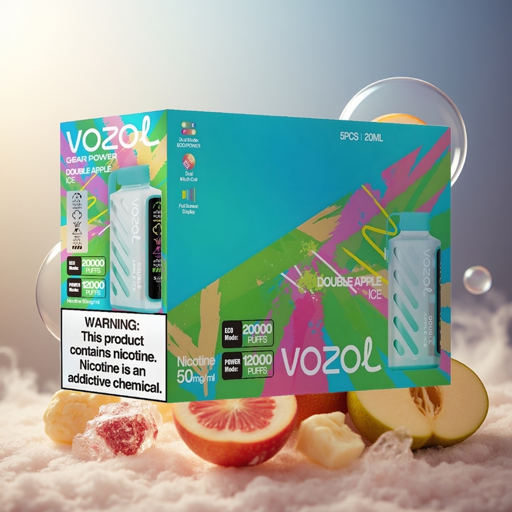 Partihandel Sverige VOZOL Gear Power 20000 Puffs Dubbel Äpple Is