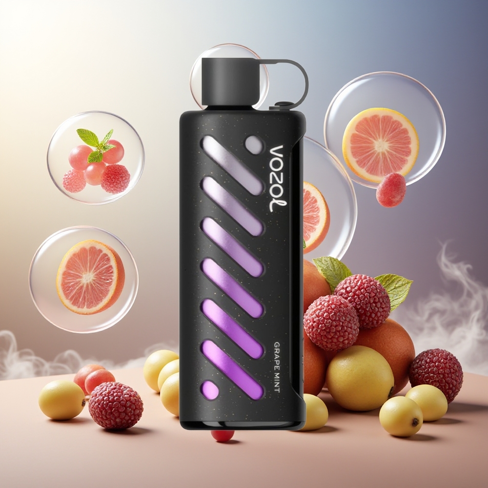 Partihandel Sverige VOZOL Gear Shisha 25000 Puffs Dual Mesh Druva Mynta